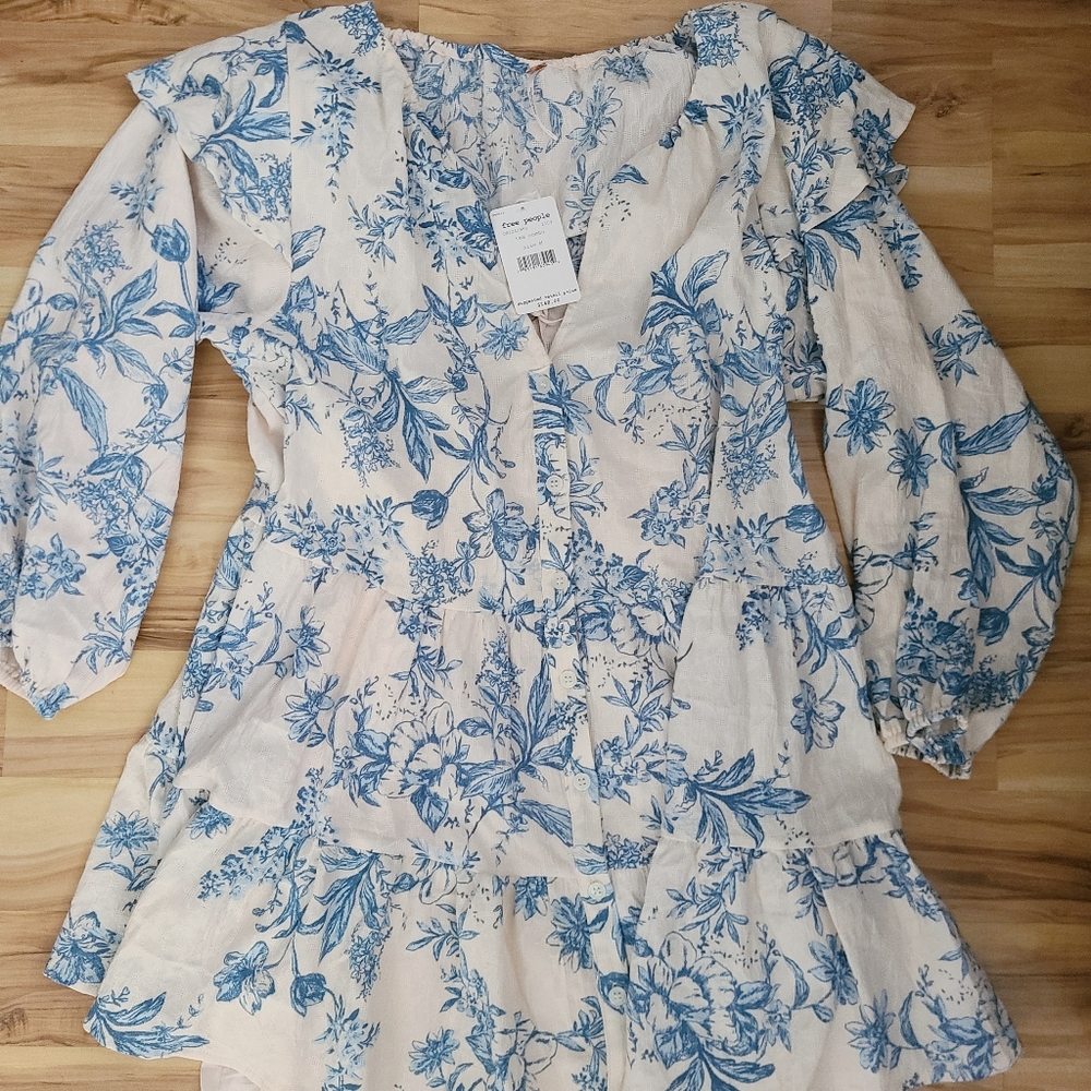 Free PeopleWomen's Blue Sunbaked Floral-print Cott
